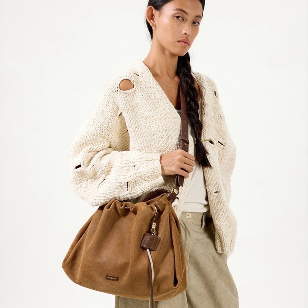 Songmont Medium Gather Bag Set - Ochre Suede - Picture 4 of 5